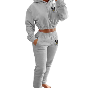 Crop top and sweatpants set sales